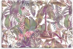 Kussenhoes 60x40 Cm - Jungle - Panter - Patronen - Katoen / Polyester - Voor Binnen