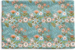 Kussenhoes 60x40 Cm - Bohemian - Bloemen - Oranje - Retro - Design - Katoen / Polyester - Voor Binnen