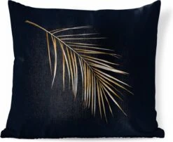Sierkussens - Kussen - Goud Blad Met Sprieten Op Een Zwarte Achtergrond - 40x40 Cm - Kussen Van Katoen -Pillowmonkey 1200x979 12