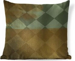 Sierkussens - Kussentjes Woonkamer - 45x45 Cm - Wit - Groen - Vierkant