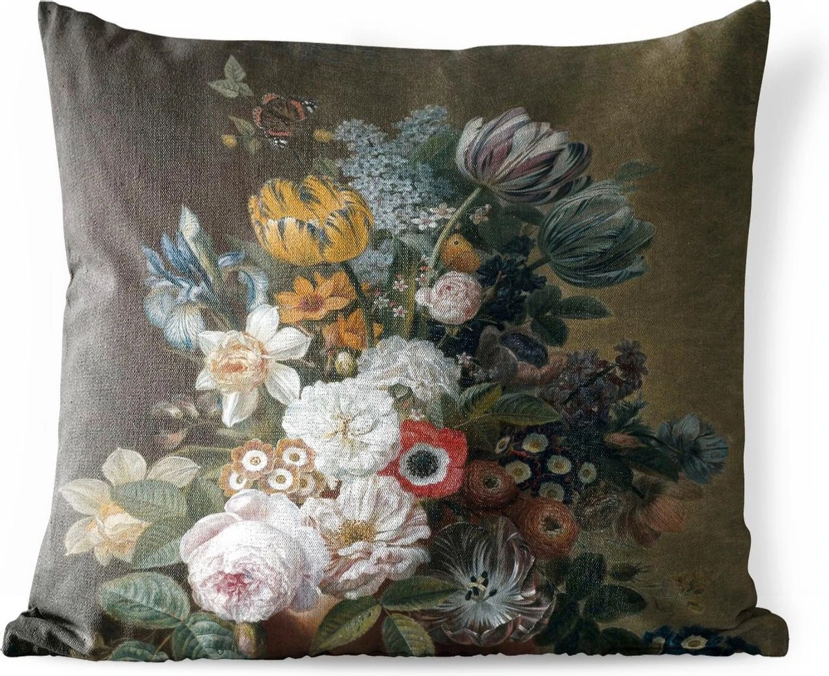 Buitenkussens - Tuin - Stilleven Met Bloemen - Schilderij Van Eelke Jelles Eelkema - 40x40 Cm 3 Buitenkussens - Tuin - Stilleven Met Bloemen - Schilderij Van Eelke Jelles Eelkema - 40x40 Cm