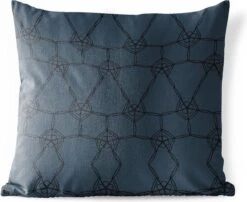 Buitenkussen Weerbestendig - Patronen - Luxe - Zwart - Blauw - 50x50 Cm