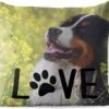 Buitenkussens - Tuin - Honden Quote 'Love' En Een Hond Op De Achtergrond - 45x45 Cm -Pillowmonkey 1200x979 59