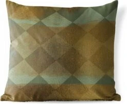 Sierkussen Buiten - Patroon - Vierkant - Groen - 60x60 Cm - Weerbestendig