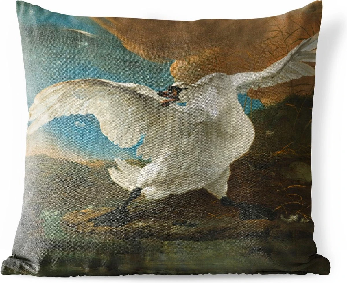 Buitenkussens - Tuin - De Bedreigde Zwaan - Schilderij Van Jan Asselijn - 50x50 Cm 3 Buitenkussens - Tuin - De Bedreigde Zwaan - Schilderij Van Jan Asselijn - 50x50 Cm