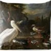 Sierkussen Melchior D'Hondecoeter Voor Buiten - Een Pelikaan En Ander Gevogelte Bij Een Waterbassin - Schilderij Van Melchior D'Hondecoeter - 45x45 Cm - Vierkant Weerbestendig Tuinkussen / Tuinmeubelkussen Van Polyester -Pillowmonkey 1200x979 88