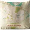 Buitenkussen Weerbestendig - Stadskaart - Winschoten - Vintage - 50x50 Cm -Pillowmonkey 1200x980 2