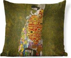 Sierkussens - Kussen - Hoop II - Schilderij Van Gustav Klimt - 60x60 Cm - Kussen Van Katoen
