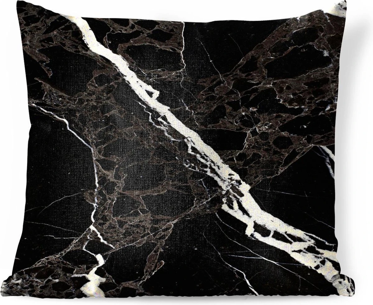 Sierkussens - Kussentjes Woonkamer - 45x45 Cm - Marmer - Zwart - Wit - Patronen 12 Sierkussens - Kussentjes Woonkamer - 45x45 Cm - Marmer - Zwart - Wit - Patronen - Afbeelding 10
